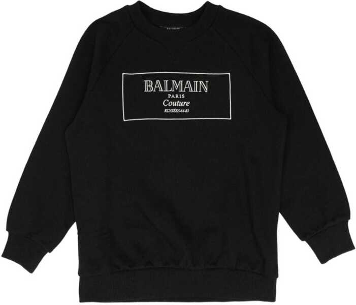 Hanorace Balmain Sweatshirt With Logo BLACK Fete (BM 18606469) 1