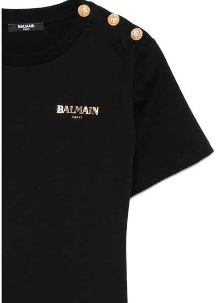 Tricouri Balmain T-Shirt With Logo BLACK Baieti (BM 18606478) 3