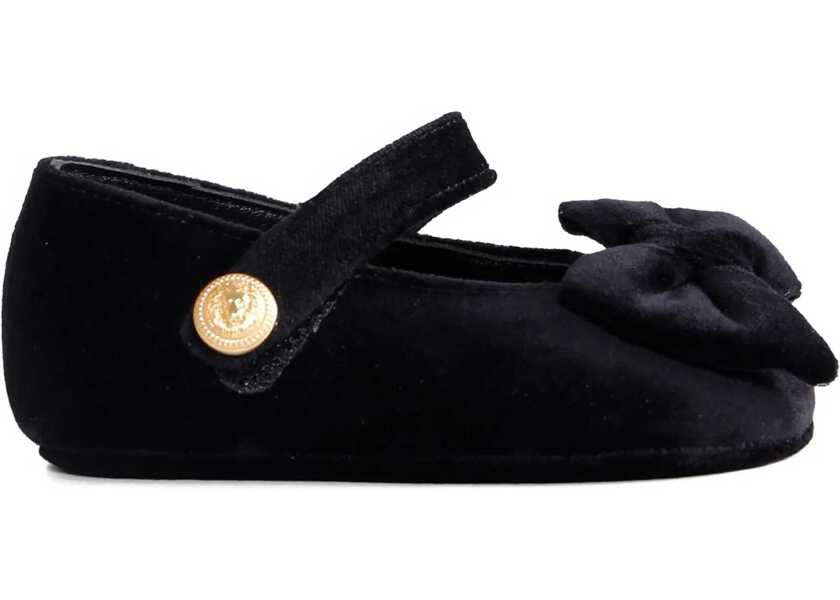 Balerini casual Balmain Ballet Flats With Bow BLACK Fete (BM 18606490) 2