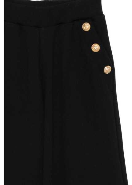 Pantaloni casual Balmain Baggy Pants With Buttons BLACK Baieti (BM 18606496) 3