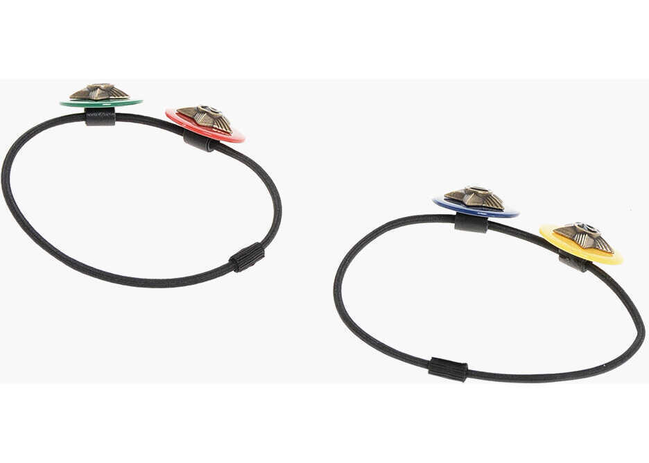 Caciuli DSQUARED2 Set Of 2 Hair Ties With Contrasting Details Black Femei (BM 18606541) 2