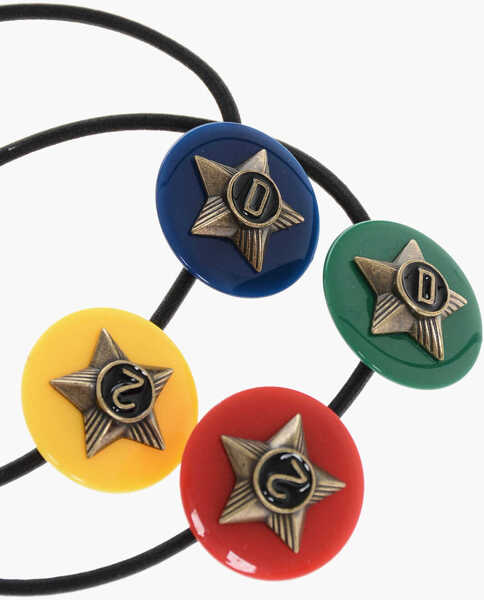 Caciuli DSQUARED2 Set Of 2 Hair Ties With Contrasting Details Black Femei (BM 18606541) 3