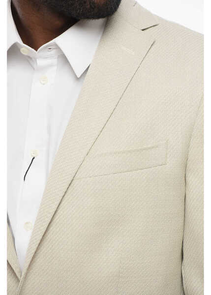 Sacouri elegante CORNELIANI Cc Collection Virgin Wool Side Vents Notch Lapel 2-Button Bl Beige Barbati (BM 18606550) 3
