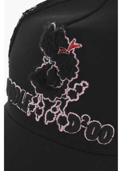 Caciuli DSQUARED2 Macrame Lace Solid Color Cap Black Femei (BM 18606553) 2
