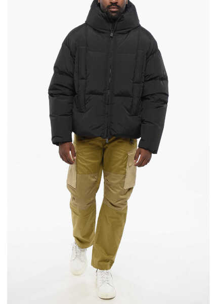 Geci de iarna Bacon 4-Pocket Andrew Jacquard Nylon Down Jacket Black Barbati (BM 18606568) 4