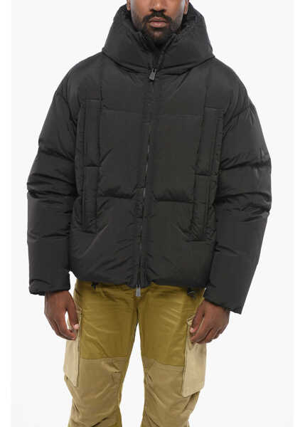 Geci de iarna Bacon 4-Pocket Andrew Jacquard Nylon Down Jacket Black Barbati (BM 18606568) 1