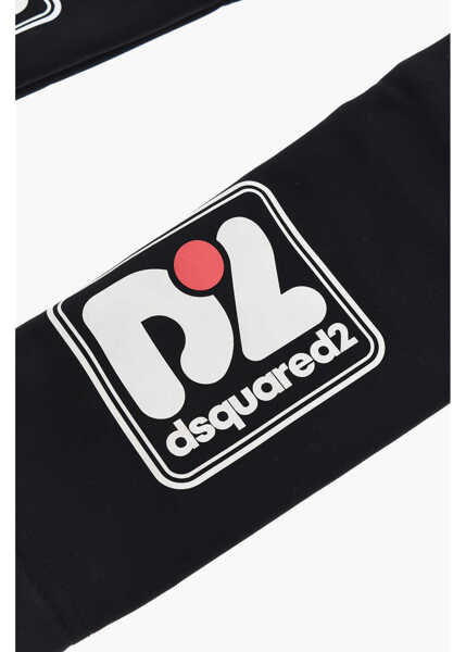 Manusi DSQUARED2 Logo Printed Solid Color Muffs Black Femei (BM 18606571) 2