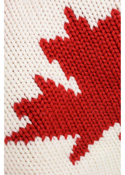 Genti tip postas DSQUARED2 Wool Crossbody Bag With Canadian Logo White Barbati (BM 18606580) 4