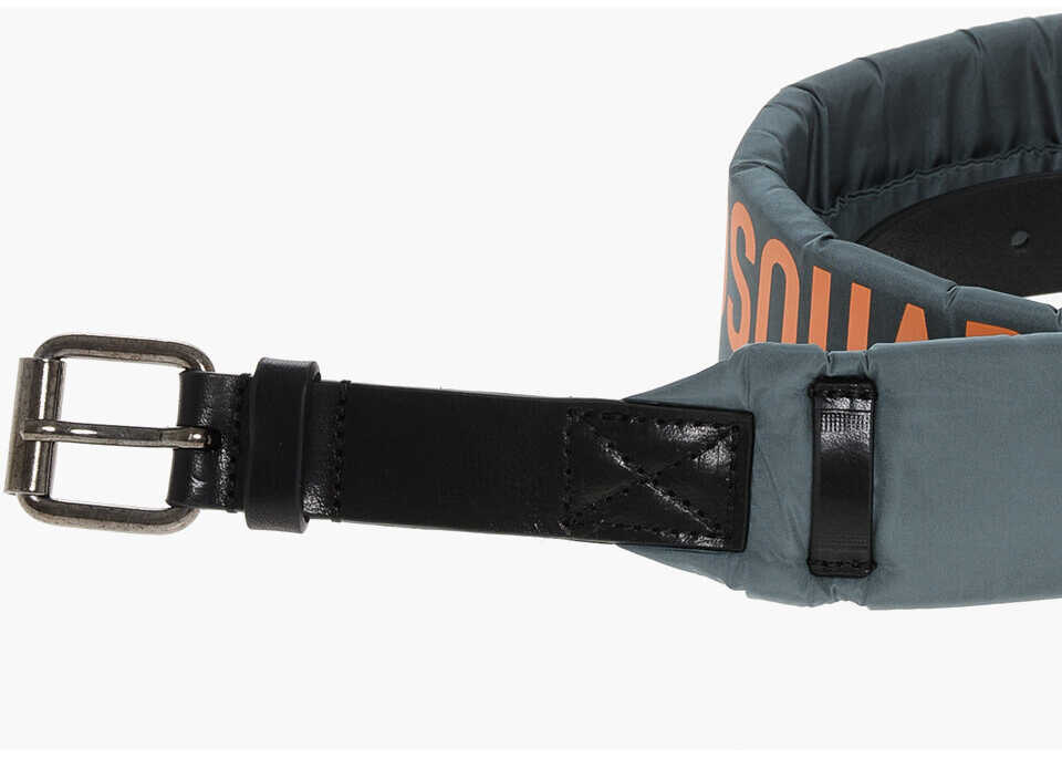 Curele DSQUARED2 Padded Nylon One Life One Planet Belt With Contrasting Print Green Femei (BM 18606583) 2