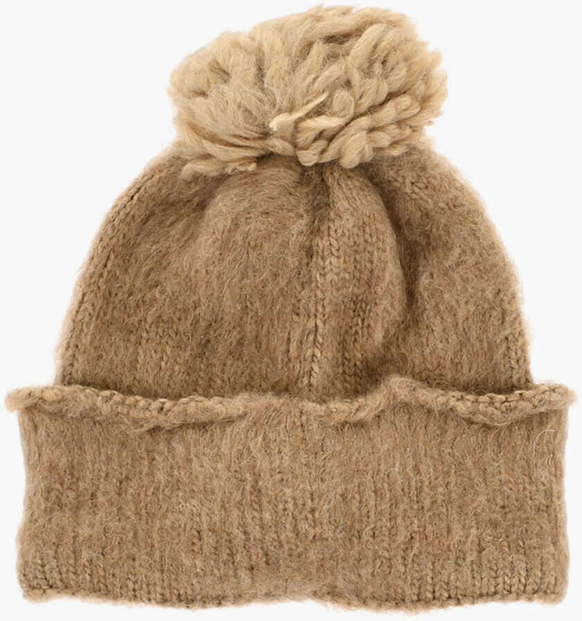 Caciuli DSQUARED2 Wool Blend Beanie With Visor Brown Femei (BM 18606589) 2