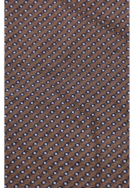 Esarfe DSQUARED2 Polka Dots Silk And Cotton Pocket Square Brown Barbati (BM 18606595) 2