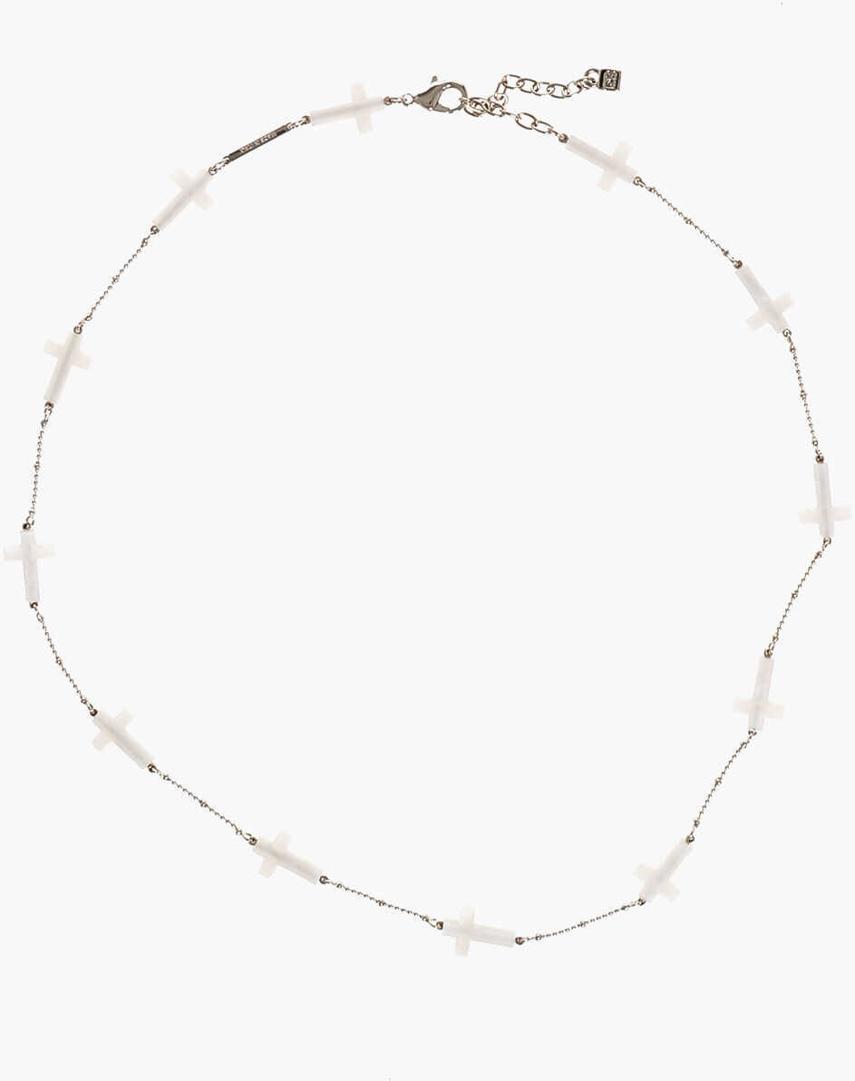 Coliere DSQUARED2 Metal Necklace With Crosses White Barbati (BM 18606598) 1
