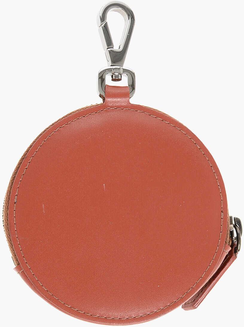 Portofele DSQUARED2 Leather Coin Purse With Snap Hook Orange Femei (BM 18606601) 2