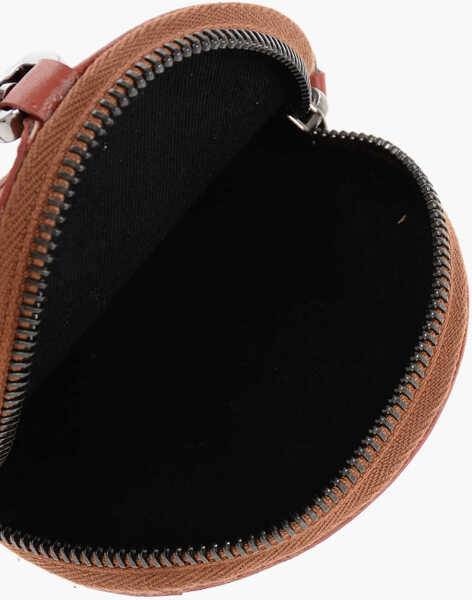 Portofele DSQUARED2 Leather Coin Purse With Snap Hook Orange Femei (BM 18606601) 3