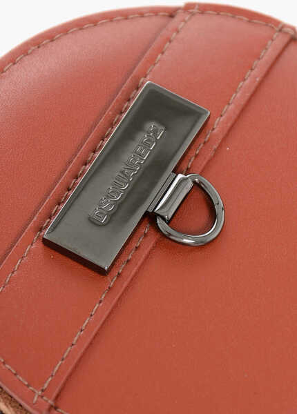 Portofele DSQUARED2 Leather Coin Purse With Snap Hook Orange Femei (BM 18606601) 4