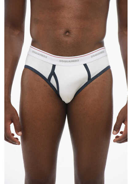 Lenjerie intima DSQUARED2 Printed Slip With Logoed Band White Barbati (BM 18606613) 1