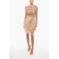 Rochii scurte Lace Modular Dress With Silk Skirt Femei