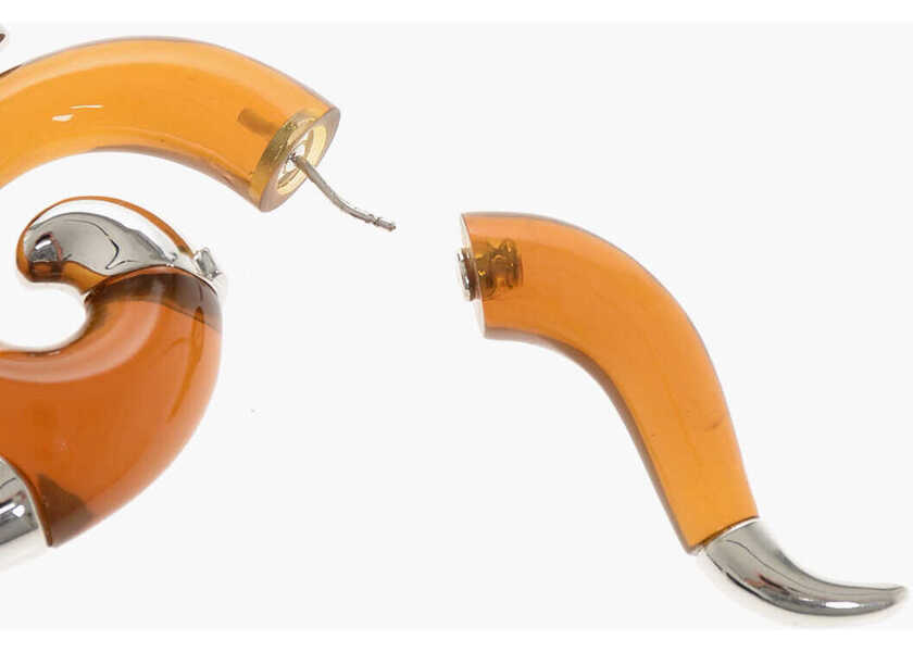 Cercei DSQUARED2 Metal And Resin Flames Single Earring Orange Femei (BM 18606619) 3