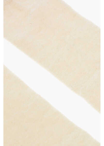 Sosete DSQUARED2 Solid Color Wool Blend Long Socks White Barbati (BM 18606628) 2