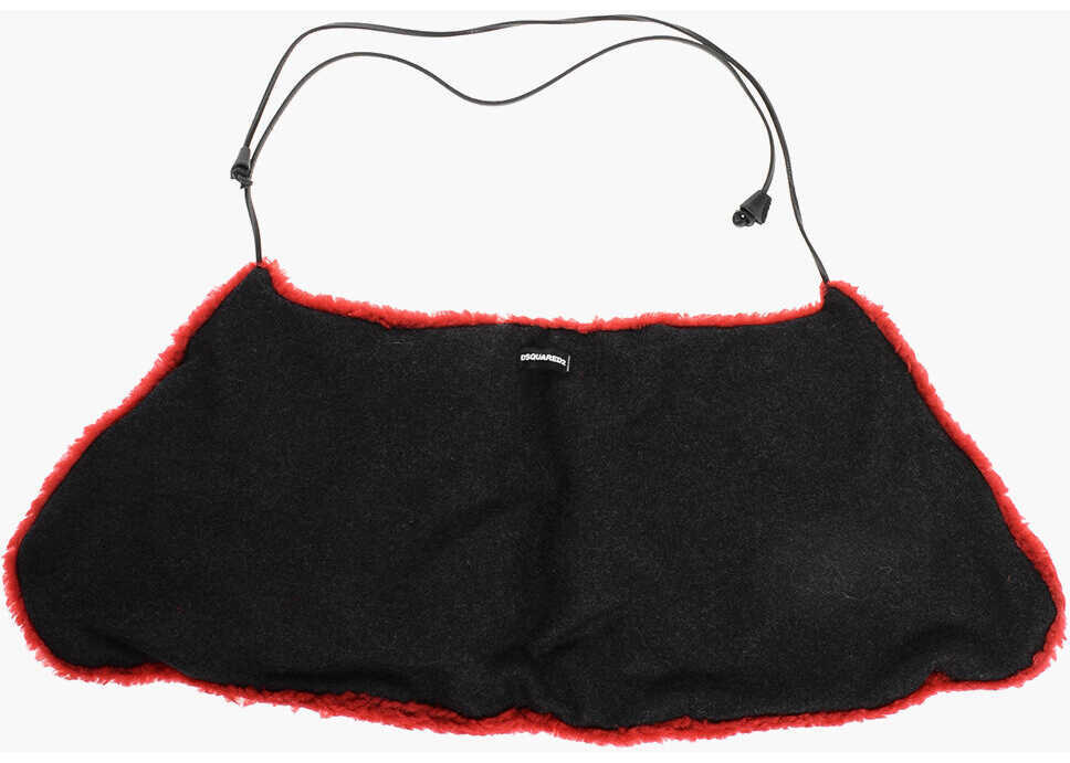 Esarfe DSQUARED2 Faux Fur Solid Color Scarf Red Femei (BM 18606637) 3