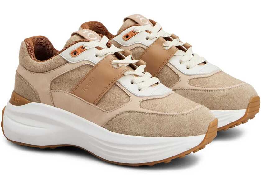 Sneakers TODS Sneakers In Fabric And Suede Leather BROWN Femei (BM 18606733) 2