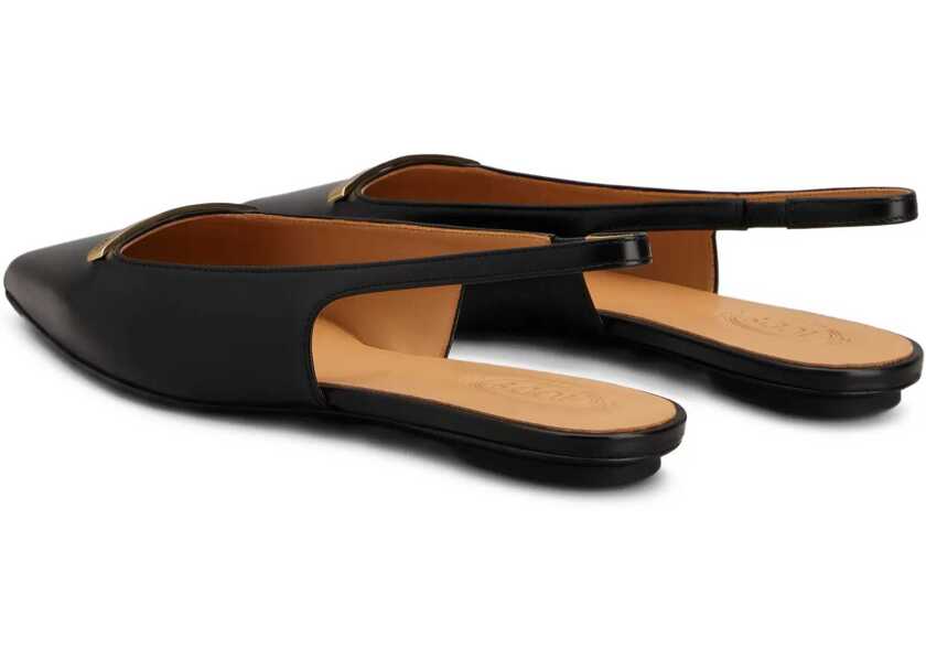 Balerini TODS Leather Slingback Ballerinas BLACK Femei (BM 18606745) 3
