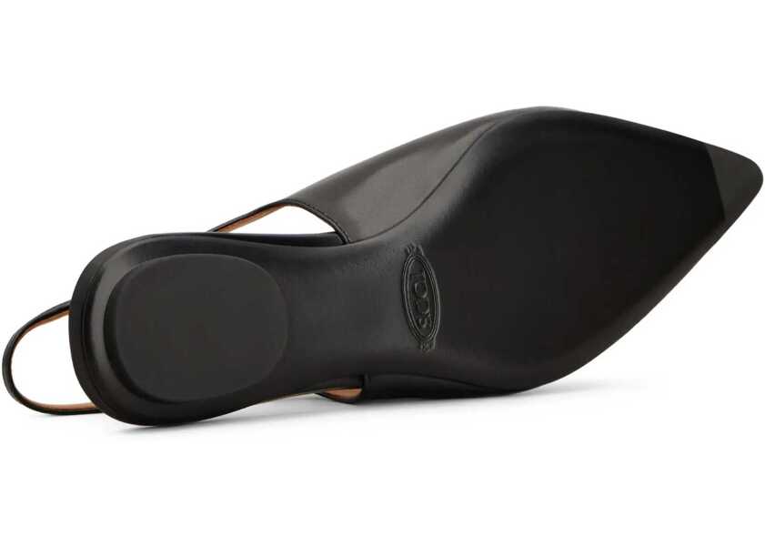 Balerini TODS Leather Slingback Ballerinas BLACK Femei (BM 18606745) 4