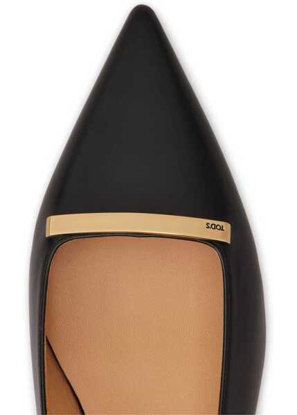 Balerini TODS Leather Slingback Ballerinas BLACK Femei (BM 18606745) 5