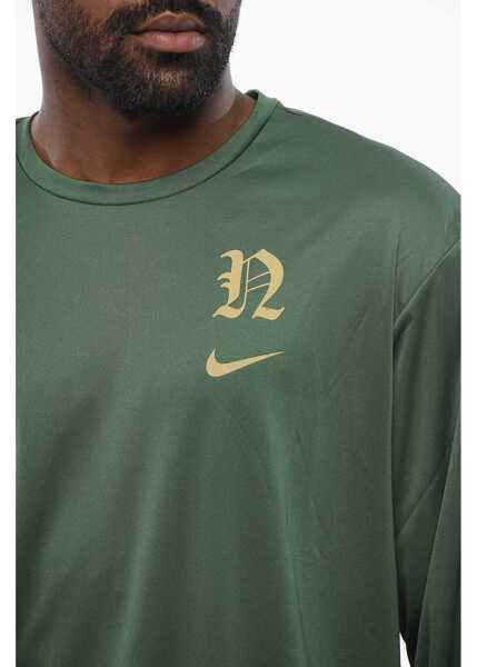 Tricouri Nike Swim Long Sleeved Dri-Fit Crew-Neck T-Shirt Green Barbati (BM 18606775) 3