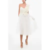 Rochii lungi Tulle Flared Midi Dress With 3D Flowers Femei