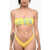 DSQUARED2 Bandeau Icon Bikini Top With Maxi Logo Frontal Yellow