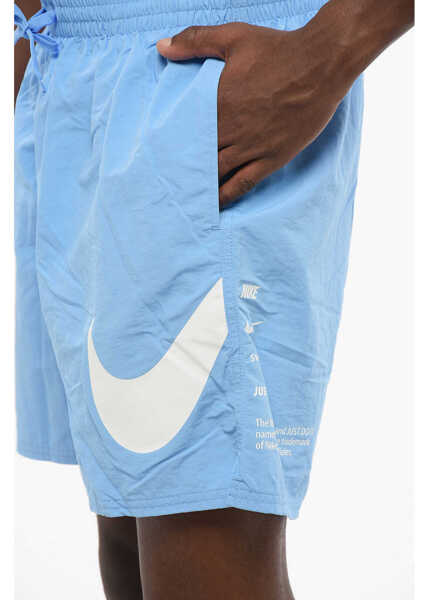 Sorturi de baie Nike Swim Solid Color Swim Shorts With Contrasting Logo Blue Barbati (BM 18606802) 3