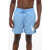 Nike Swim Solid Color Swim Shorts With Contrasting Logo Blue