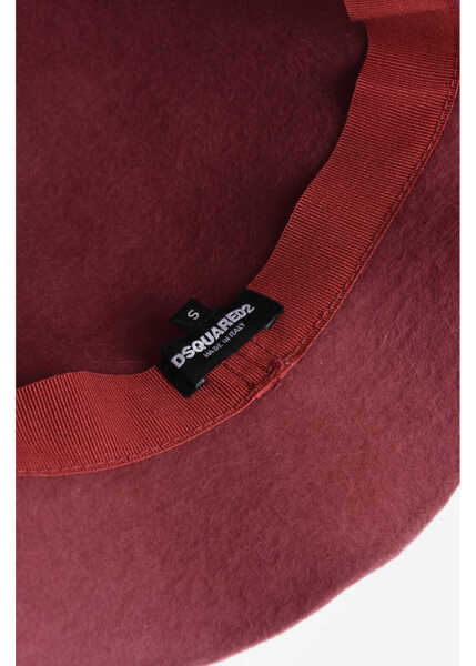 Caciuli DSQUARED2 Rabbit Felt Bucket Hat With Metal Tag Pink Barbati (BM 18606808) 3