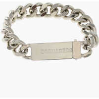 Bratari Silver-Tone Chain Bracelet With Logoed Detail Femei