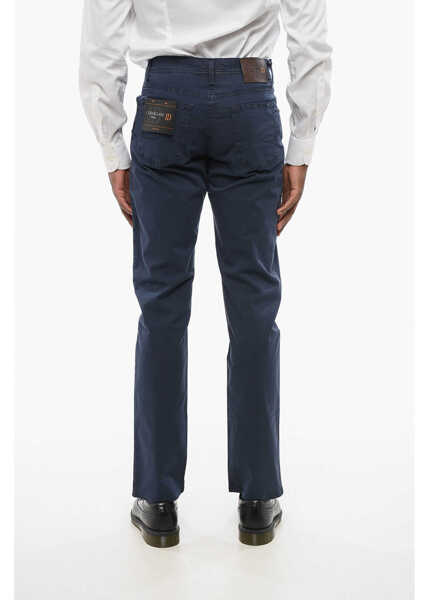 Pantaloni casual CORNELIANI Id 5-Pocketed Stretch Cotton Pants Blue Barbati (BM 18606823) 2