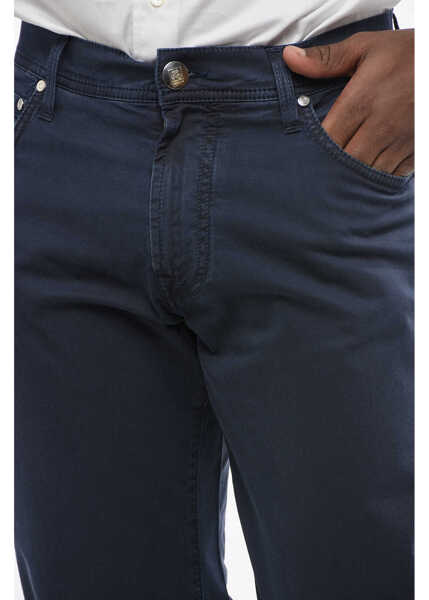 Pantaloni casual CORNELIANI Id 5-Pocketed Stretch Cotton Pants Blue Barbati (BM 18606823) 3