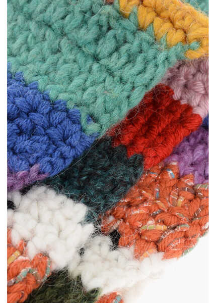 Esarfe DSQUARED2 Slim Fit Multicolor Wool Blend Scarf With Fringes Multicolor Femei (BM 18606826) 3