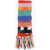 DSQUARED2 Slim Fit Multicolor Wool Blend Scarf With Fringes Multicolor