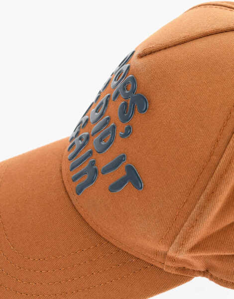 Caciuli DSQUARED2 Cotton Cap With Embossed Details Brown Femei (BM 18606829) 2