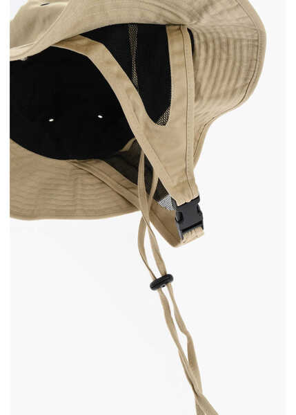 Caciuli DSQUARED2 Solid Color Cotton Bucket Hat Beige Barbati (BM 18606835) 3