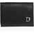DSQUARED2 Saffiano Leather Tri-Fold Wallet With Coin Pocket And Silver Black