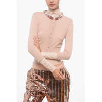 Cardigane Cropped Fit Cardigan With Removable Jewel Detail Femei