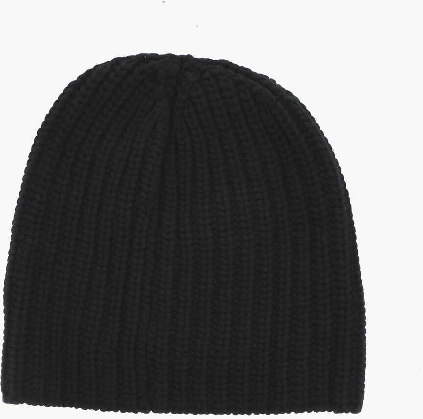Caciuli DSQUARED2 Wool-And-Cashmere Beanie Icon With Embossed Logo Black Femei (BM 18606850) 3