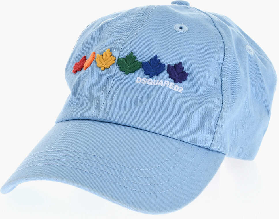 Caciuli DSQUARED2 Cotton Cap With Embroidery Blue Femei (BM 18606853) 1