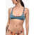 DSQUARED2 Ribbed Bandeau Bikini Top With Contrasting Trim Blue
