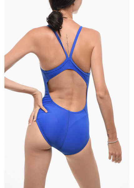 Costume de baie intregi Nike Solid Color Racerback One-Piece Swimsuit Blue Femei (BM 18606964) 2