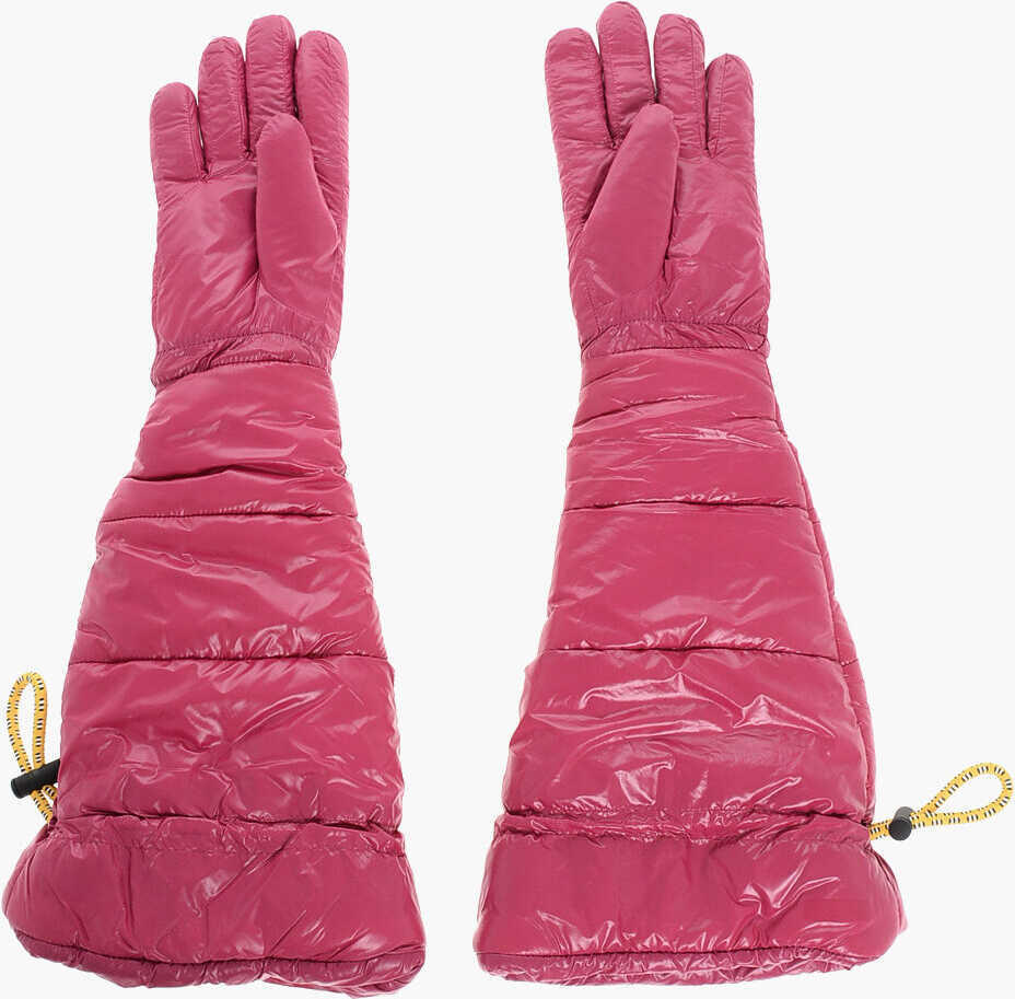 Manusi DSQUARED2 Padded And Quilted Snow Gloves Pink Femei (BM 18606967) 3