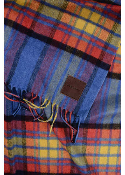 Esarfe DSQUARED2 Tartan Checked Cashmere And Wool Scarf With Fringes Multicolor Barbati (BM 18606973) 3