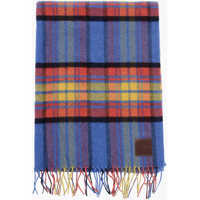 Esarfe Tartan Checked Cashmere And Wool Scarf With Fringes Barbati